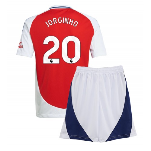 Fotbalové Dres Arsenal Jorginho Frello #20 Dětské Domácí 2024-25 Krátký Rukáv (+ trenýrky)